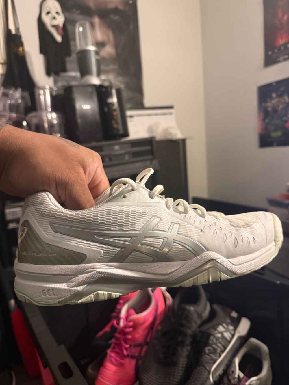 ASICS White and Light Gray Women's Athletic Shoe